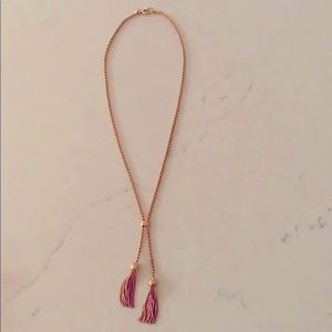 J. Crew Double Tassel Necklace